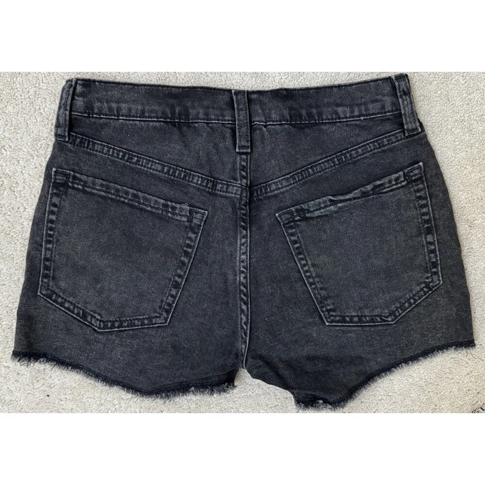 Gap Girls 12 Black Distressed Jean Shorts